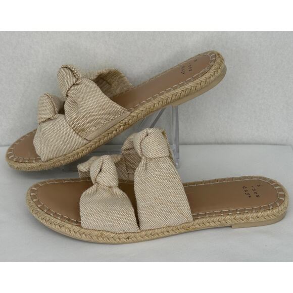 A New Day Women's Miriam Double Knotted Espadrille Slide Sandals 8 1/2 - Picture 2 of 9